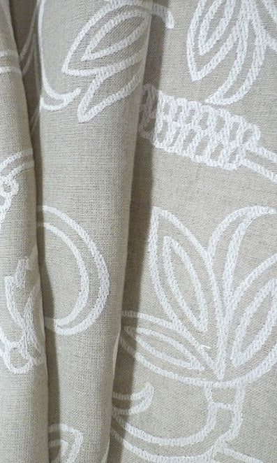 Custom Natural Linen Window Curtains (Brown)