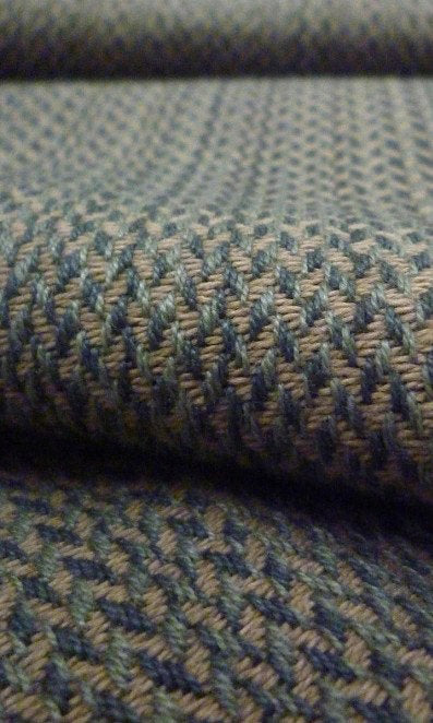 Custom Cotton Home Décor Fabric Sample (Blue/ Brown)