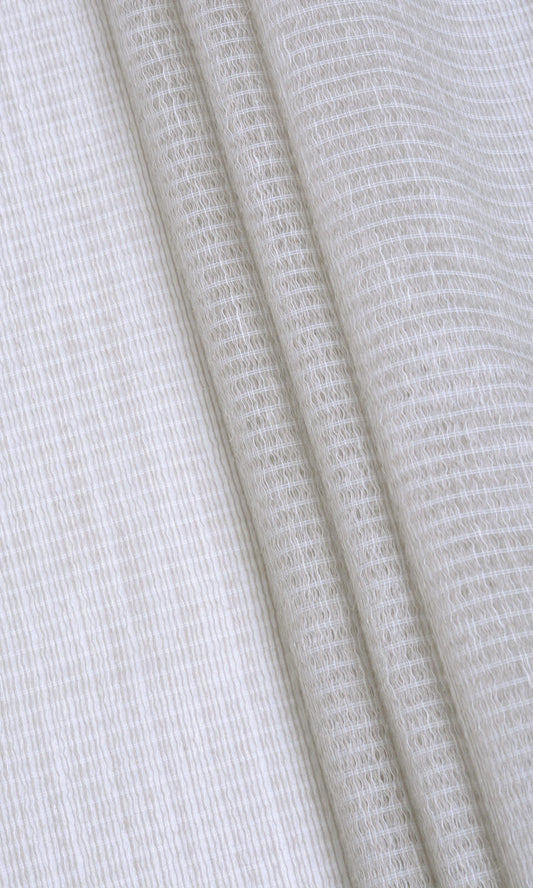 Horizontal Striped Sheer Drapes (Grey-Beige)