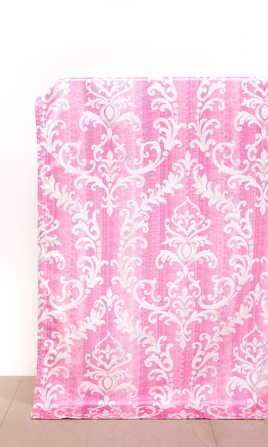 Bespoke Custom Size Drapes (Pink/ White)