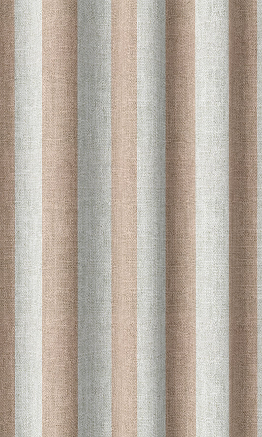 Modern Striped Custom Home Décor Fabric By the Metre (Blush Pink/ White)