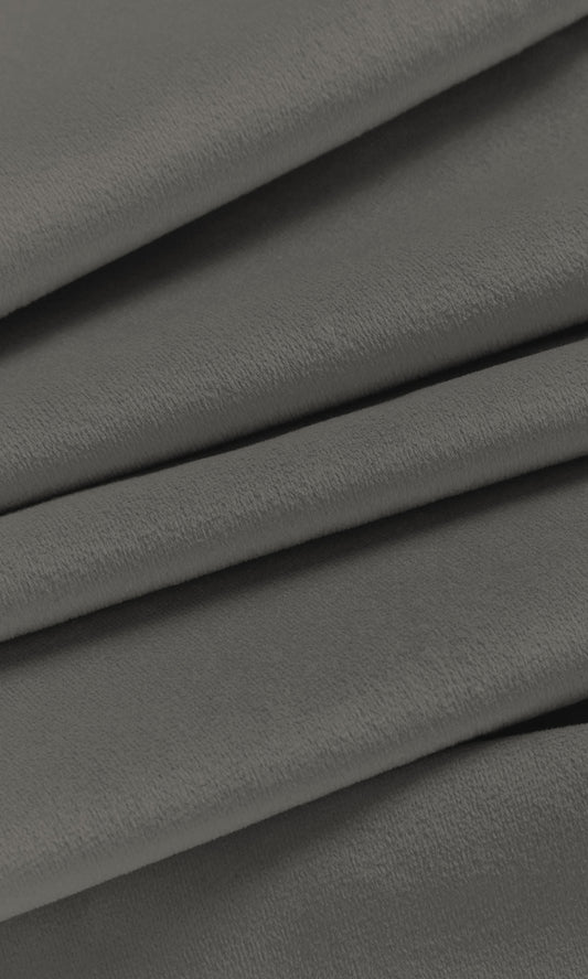 Plain Velvet Home Décor Fabric By the Metre (Grey)