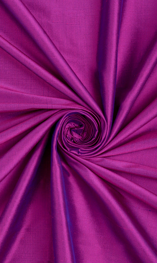 Silk Pinch Pleat Home Décor Fabric Sample (Fuchsia Pink/ Purple)