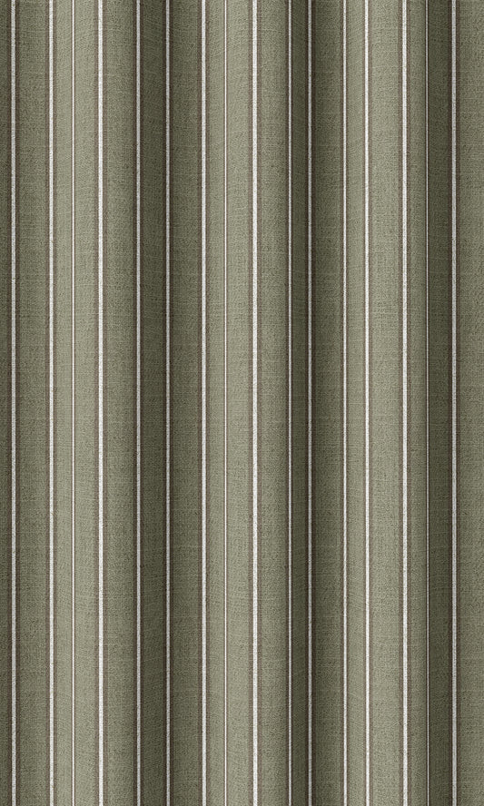 Modern Striped Print Drapes (Olive Green)