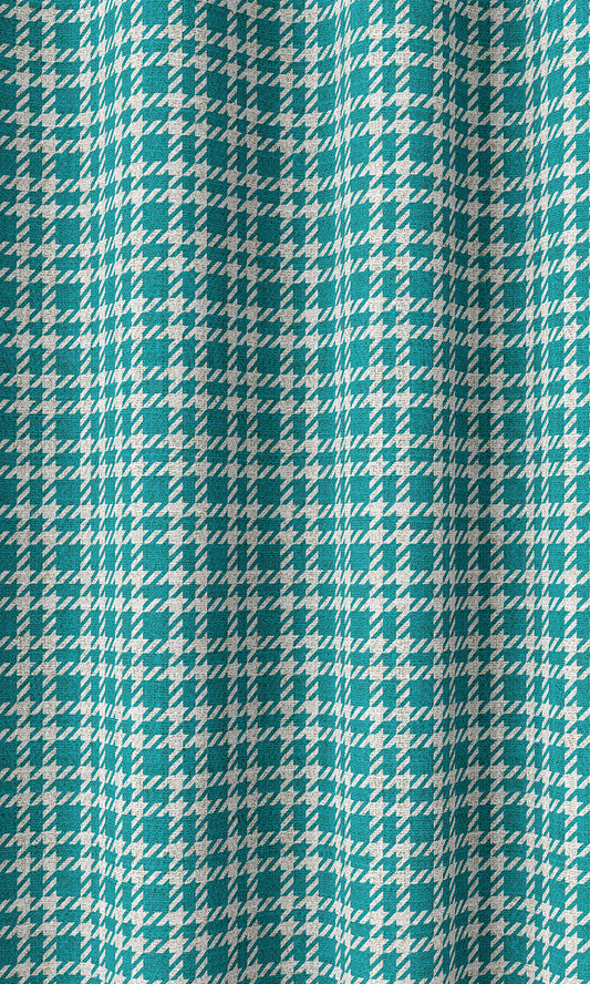 Modern Check Print Home Décor Fabric Sample (Pacific Blue)