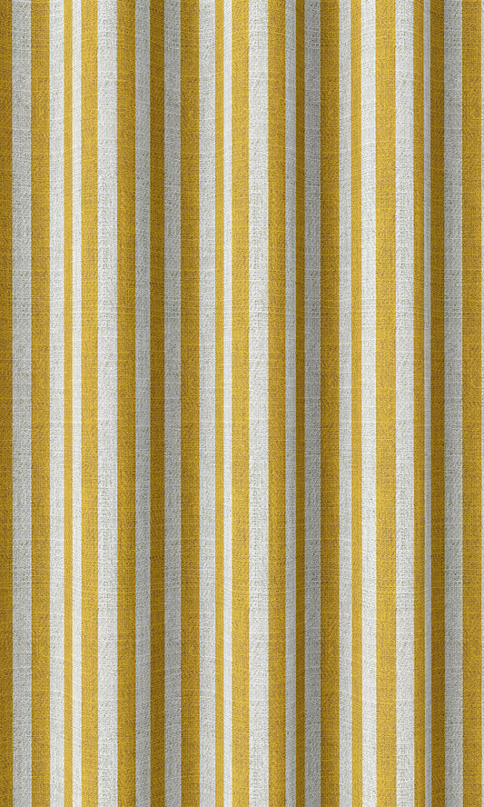 Modern Striped Custom Home Décor Fabric Sample (Deep Yellow/ White)