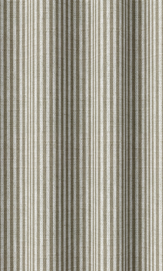 Modern Geometric Patterned Home Décor Fabric Sample (Green-Beige)