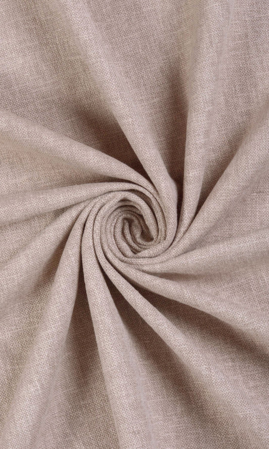 Linen Blend Custom Size Home Décor Fabric Sample (Pale Beige)