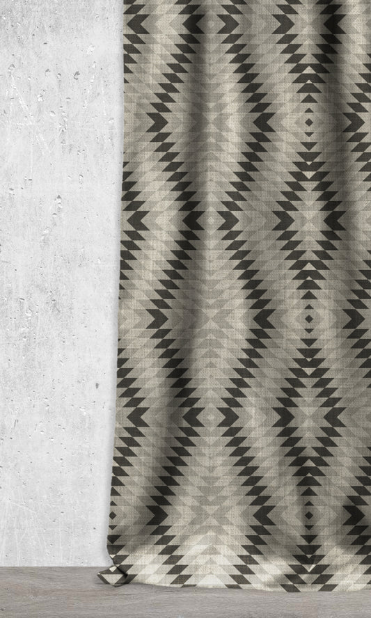 Custom Home Décor Fabric Sample (Grey/ Black)