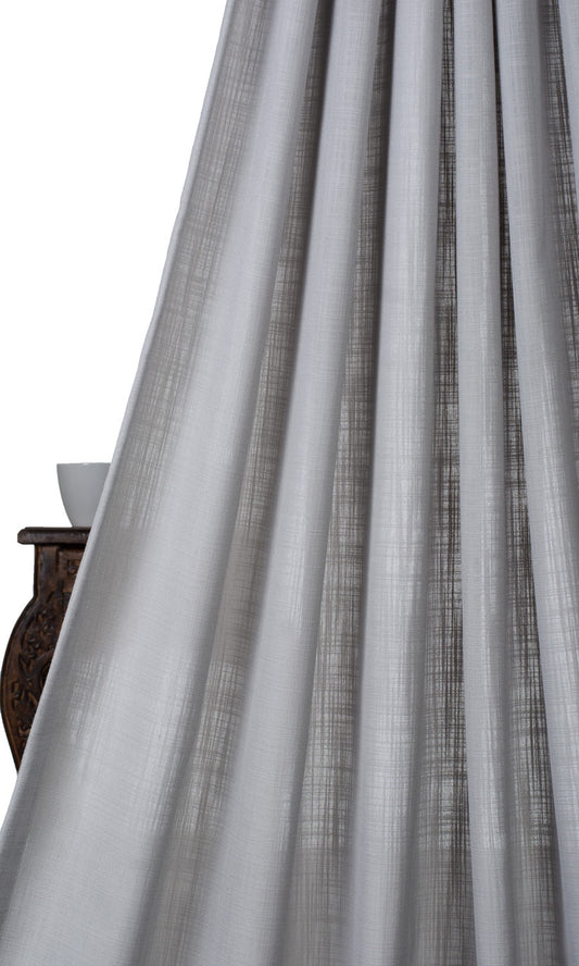 Linen-Texture Home Décor Fabric By the Metre (Gray)