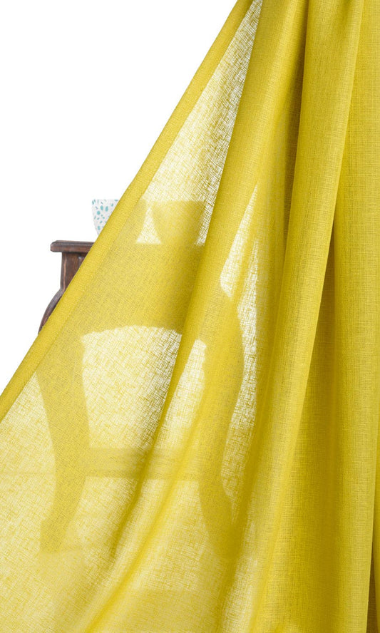 Sheer Home Décor Fabric Sample (Yellow)