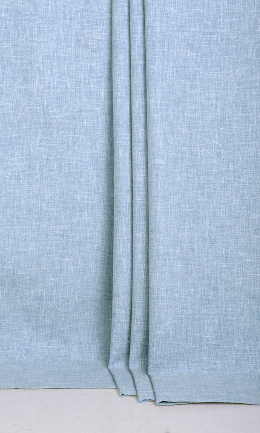 Poly-Cotton Blend Curtains & Drapes (Pale Cobalt)