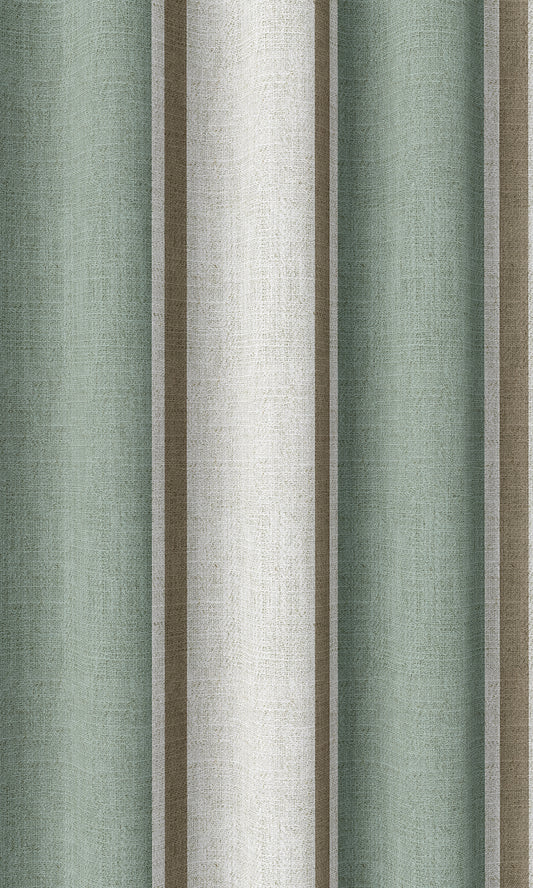 Striped Curtain Panels (Blue/ Brown/ White)