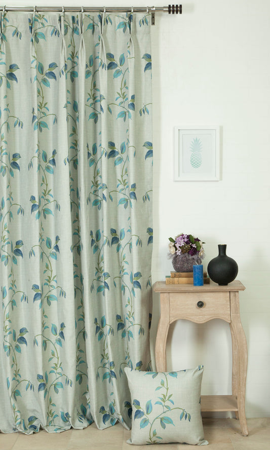 Made to Measure Window Home Décor Fabric By the Metre (Blue/ Green)