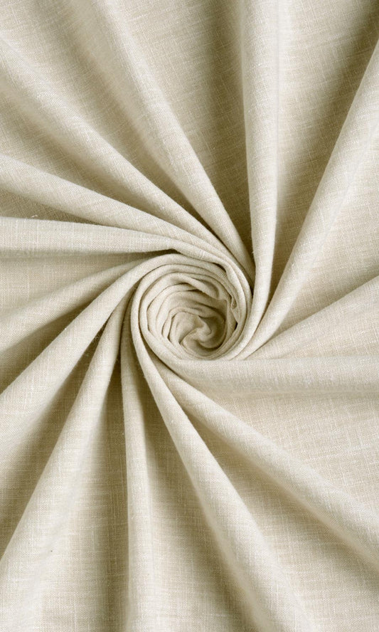 Poly-Cotton Blend Curtains & Drapes (Pale Beige)