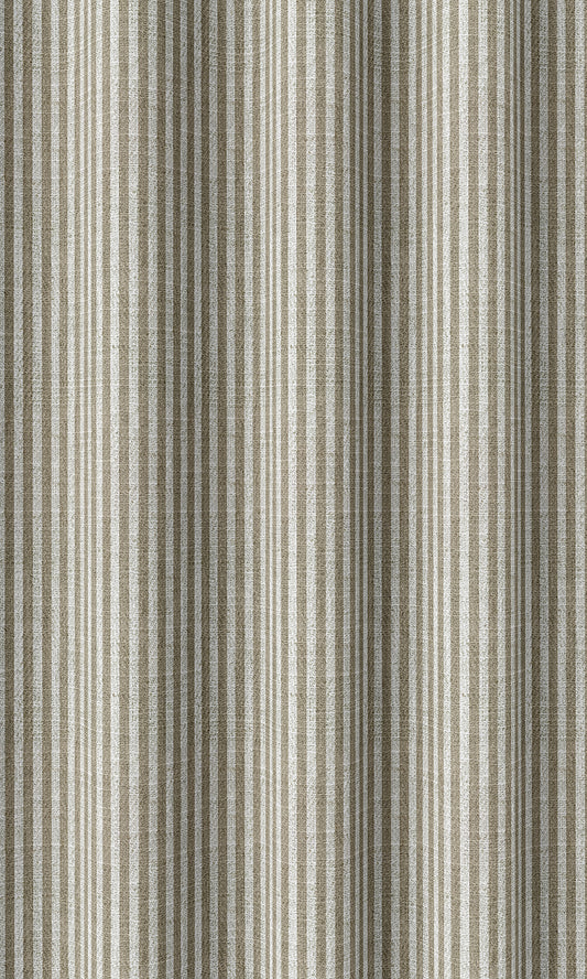 Striped Print Curtains (Brown/ Beige)