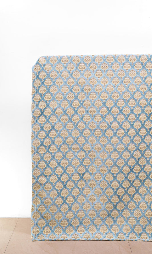 Custom Size Home Décor Fabric Sample (Beige/ Brown/ Blue)