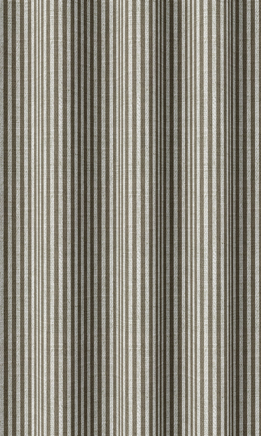 Striped Curtains (Mocha Brown/ White)