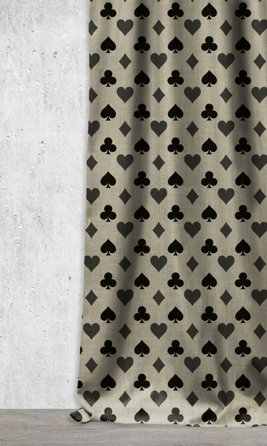 Modern Geo Print Home Décor Fabric Sample (Black/ Grey)