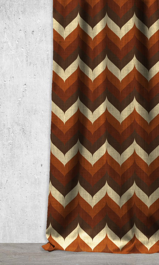 Made-to-Order Kilim Home Décor Fabric By the Metre (Red/ Orange/ Brown)