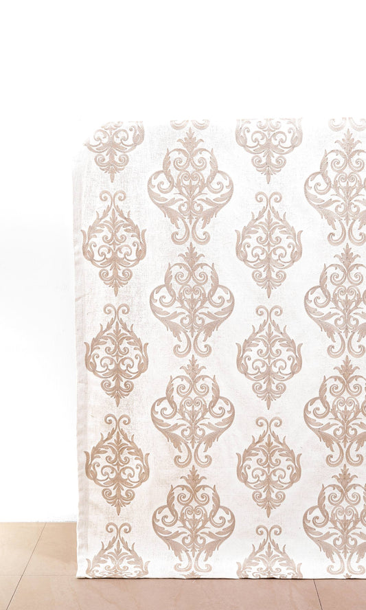 Custom Size Window Drapes (Golden/ Ivory)