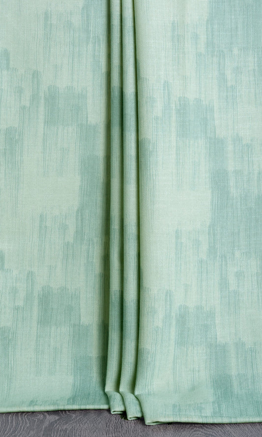 Watercolor Effect Curtains (Aquamarine Blue)