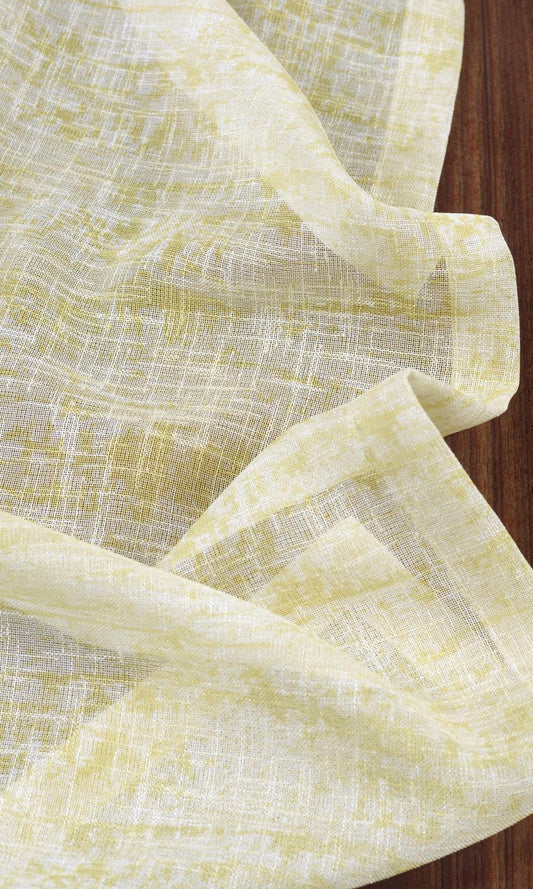 Textured Sheer Drapes (Yellow-Green)