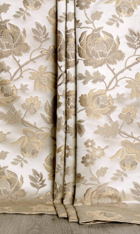 Made-to-Measure Window Drapes (Beige/ Brown)