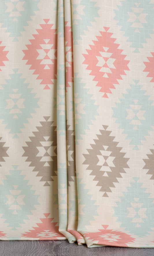 Checker Patterned Curtains (Pink/ Blue/ Gray/ White)