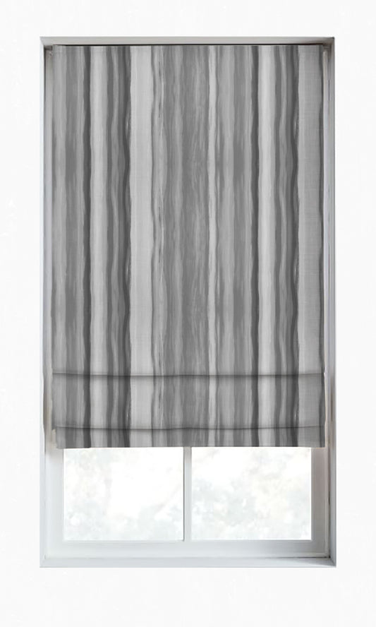 Dimout Striped Window Home Décor Fabric Sample (Grey)