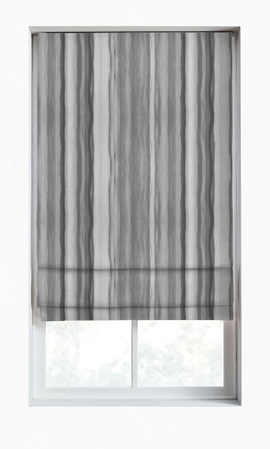 Dimout Striped Home Décor Fabric By the Metre (Grey)