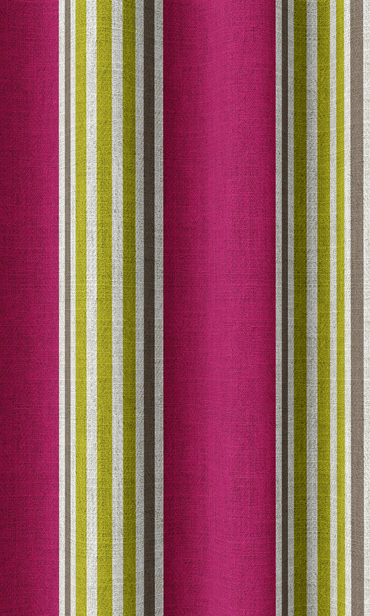 Custom Striped Drapes (Pink/ Apple Green)