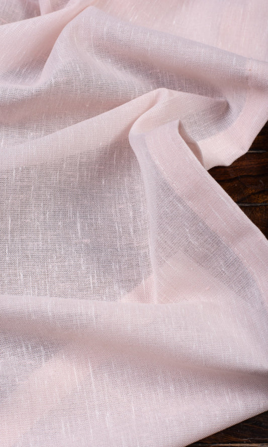 Plain Sheer Home Décor Fabric Sample (Powder Pink)