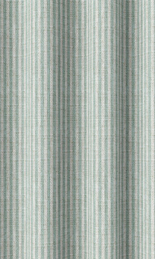 Striped Curtains (Aqua Blue/ White)