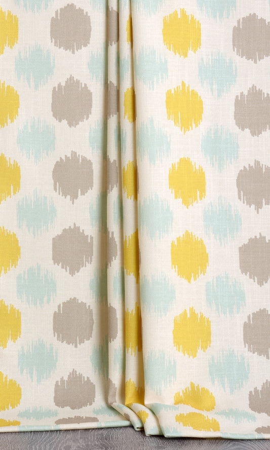 Polka Dot Curtains (Yellow/ Blue/ Gray/ White)