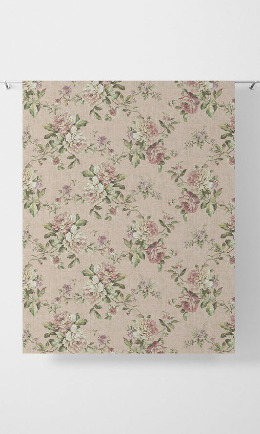 Classic Floral Print Drapes (Pink)