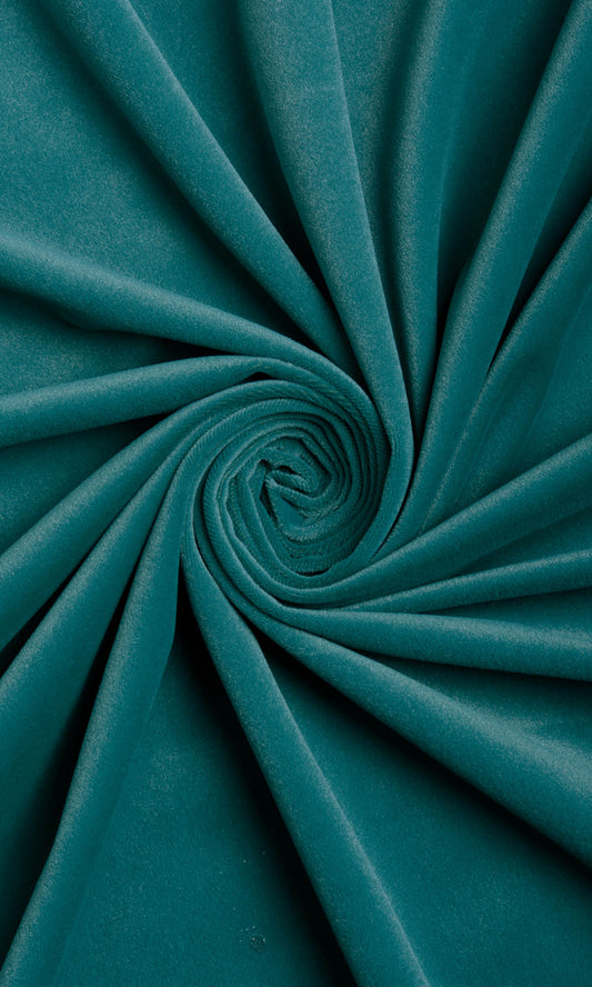 Velvet Curtains (Teal Blue/ Green)