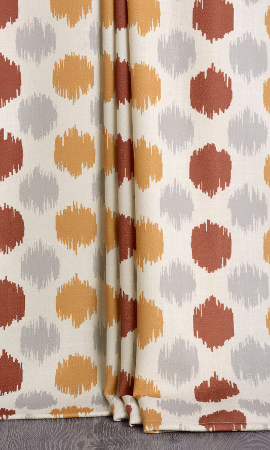 Polka Dot Pattern Curtains (Red/ Gray/ Yellow/ White)