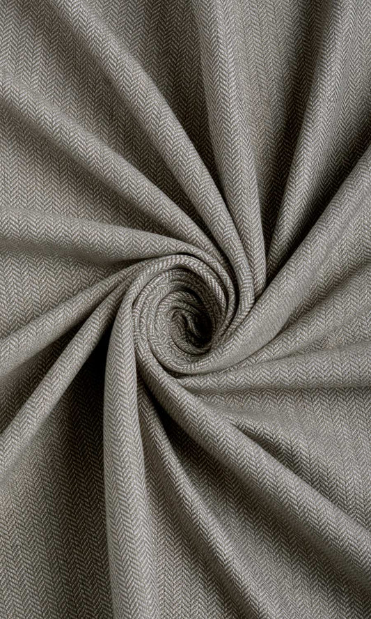 Herringbone Textured Home Décor Fabric By the Metre (Deep Gray)