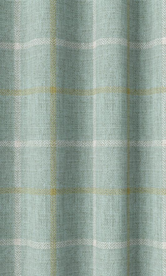 Check Patterned Home Décor Fabric By the Metre (Aqua Blue)