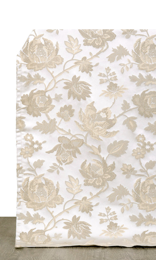 Bespoke Patterned Custom Size Drapery Panels (Beige)