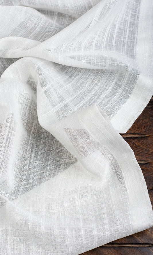 Plain Sheer Home Décor Fabric Sample (White)