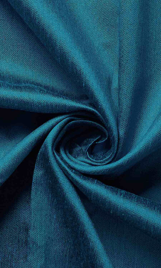 Faux Silk Curtain Panels (Blue)