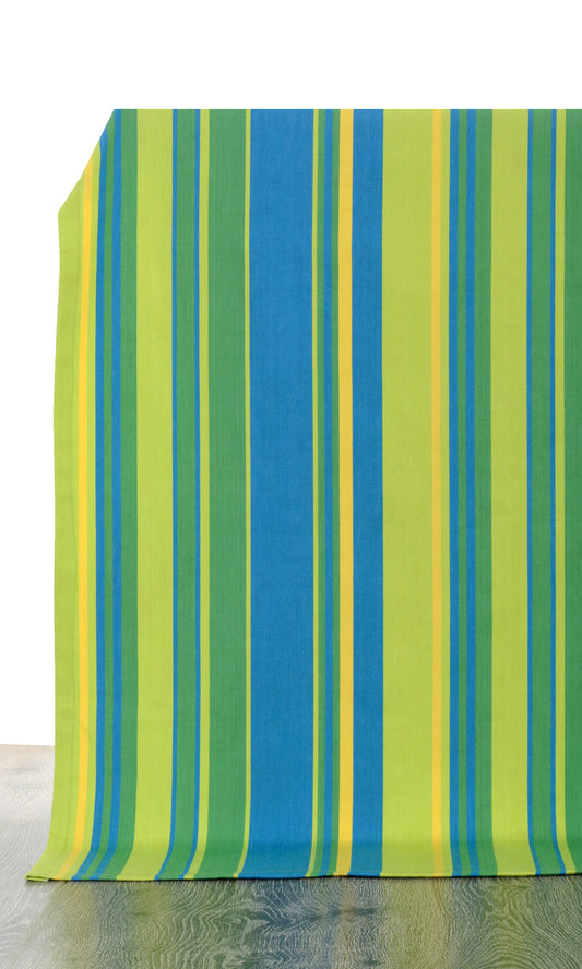 Made to Measure Cotton Curtains (Blue/ Green)