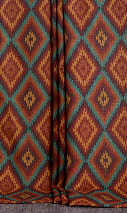 Kilim Print Home Décor Fabric By the Metre (Yellow/ Turquoise/ Orange)