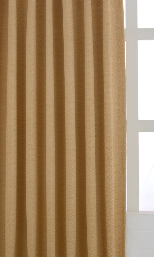 Room Darkening Blackout Curtains (Mustard Yellow/ Sorrell Brown)