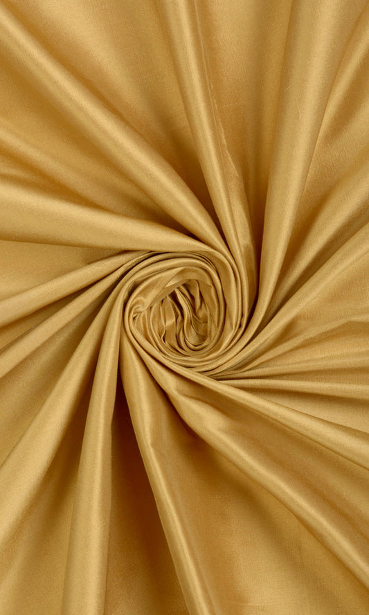 Custom Length Silk Drapes (Ochre/ Burnt Yellow)