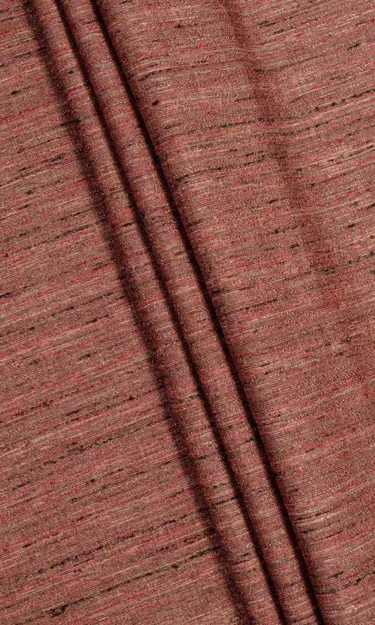 Faux Silk Curtains (Brick Red)