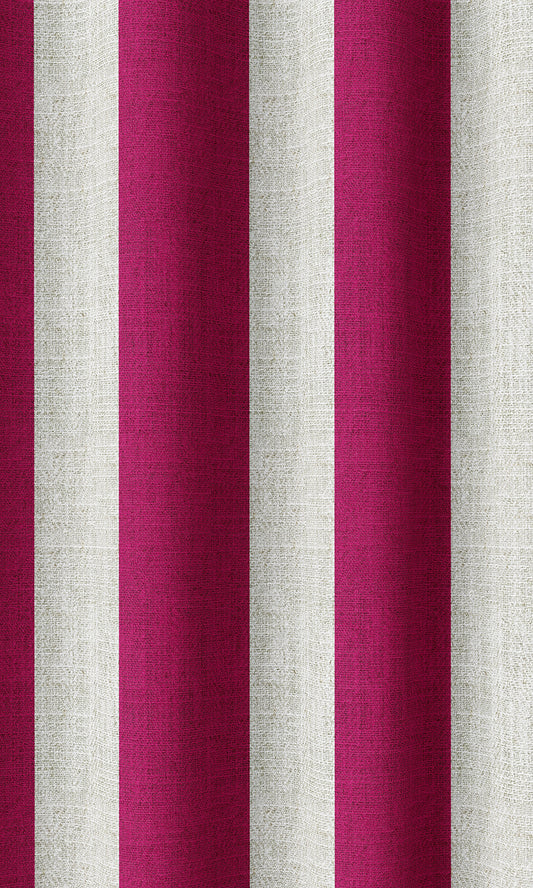 Custom Striped Home Décor Fabric Sample (Magenta Pink)