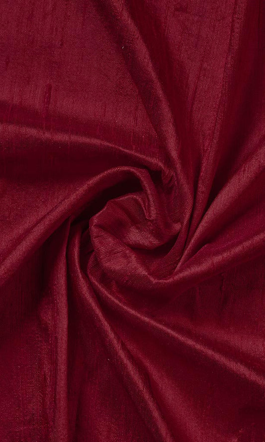 Pure Silk Home Décor Fabric Sample (Raspberry Red)